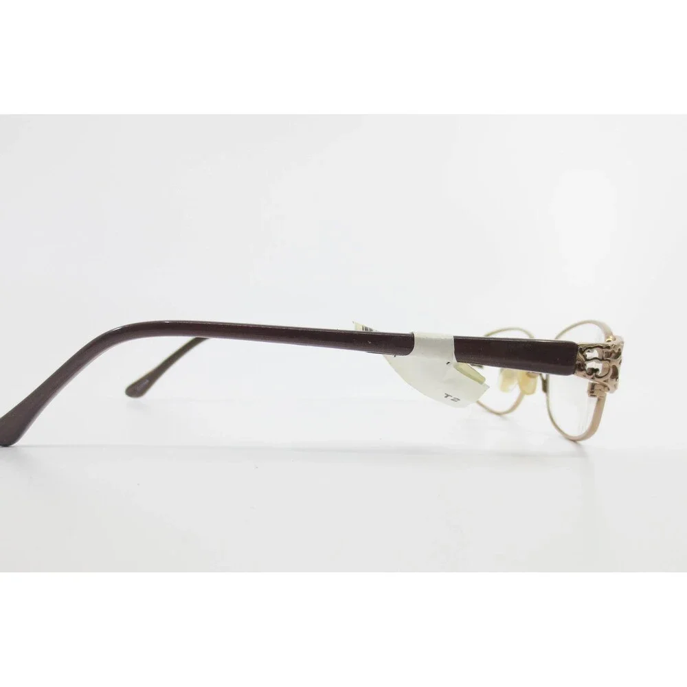 Legacy WM 5100 Eyeglasses Brown Gold Oval Frames 49-16-135 Filigree Temples
